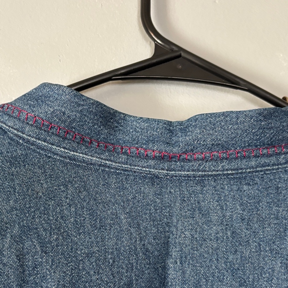 Vintage Bechamel Embroidered Denim Jacket Floral Boho Cottagecore XL - Picture 8 of 8